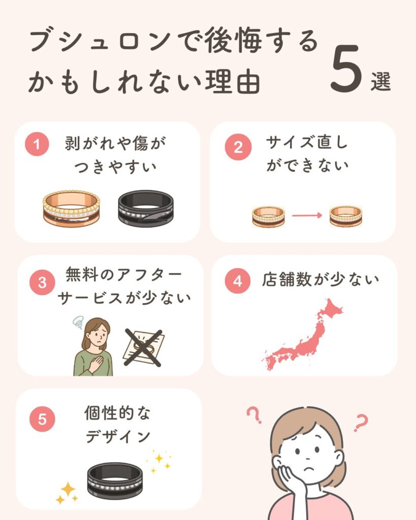 ブシュロン結婚指輪が後悔すると言われる理由5選の図解